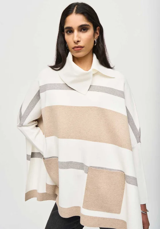 Joseph Ribkoff One Size Knit Poncho Jumper, Vanilla Mesh Fabric Canvas Fabric Denim Fabric Joseph Ribkoff One Size Knit Poncho Jumper, Vanilla Mesh Fabric Canvas Fabric Denim Fabric