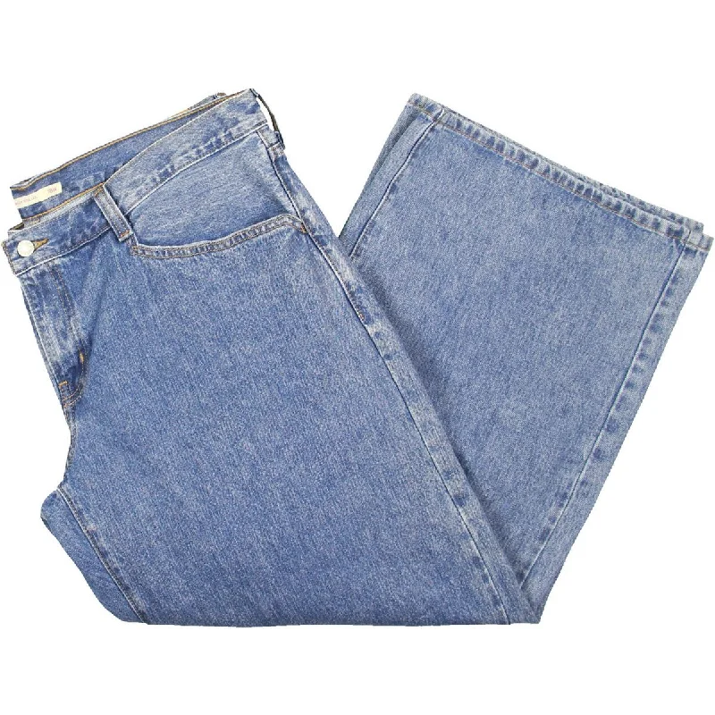 Levi Strauss & Co. Womens Plus Take Chances Denim Baggy Wide Leg Jeans Comfortable Boyfriend Jeans Levi Strauss & Co. Womens Plus Take Chances Denim Baggy Wide Leg Jeans Comfortable Boyfriend Jeans
