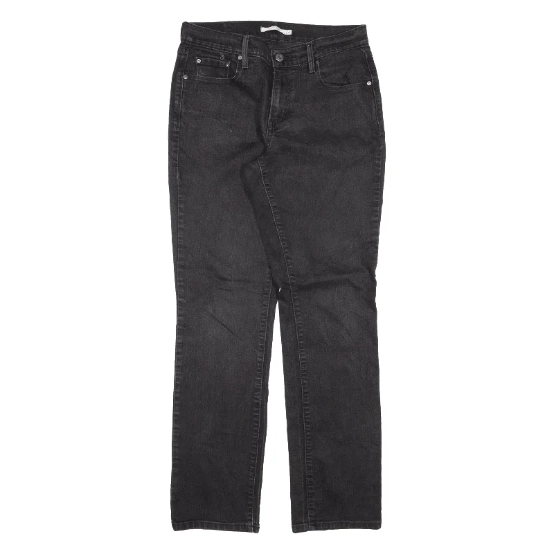 LEVI'S 505 Jeans Black Denim Regular Straight Womens W28 L32 Stylish Stone-Wash Denim Jeans LEVI'S 505 Jeans Black Denim Regular Straight Womens W28 L32 Stylish Stone-Wash Denim Jeans