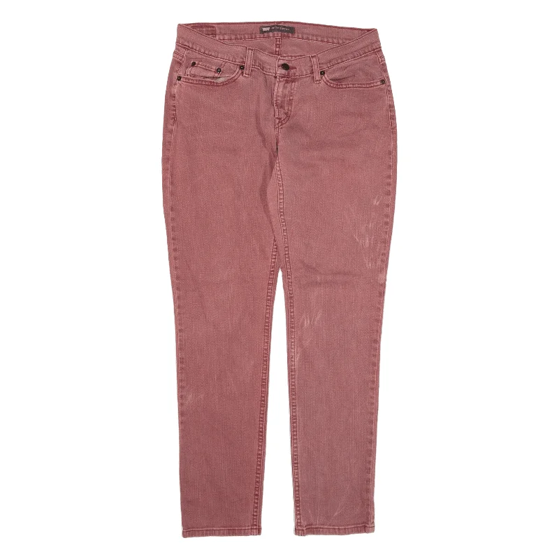 LEVI'S 524 Superlow Jeans Pink Denim Slim Tapered Womens W31 L31 Chic Rolled Cuff Denim Jeans LEVI'S 524 Superlow Jeans Pink Denim Slim Tapered Womens W31 L31 Chic Rolled Cuff Denim Jeans