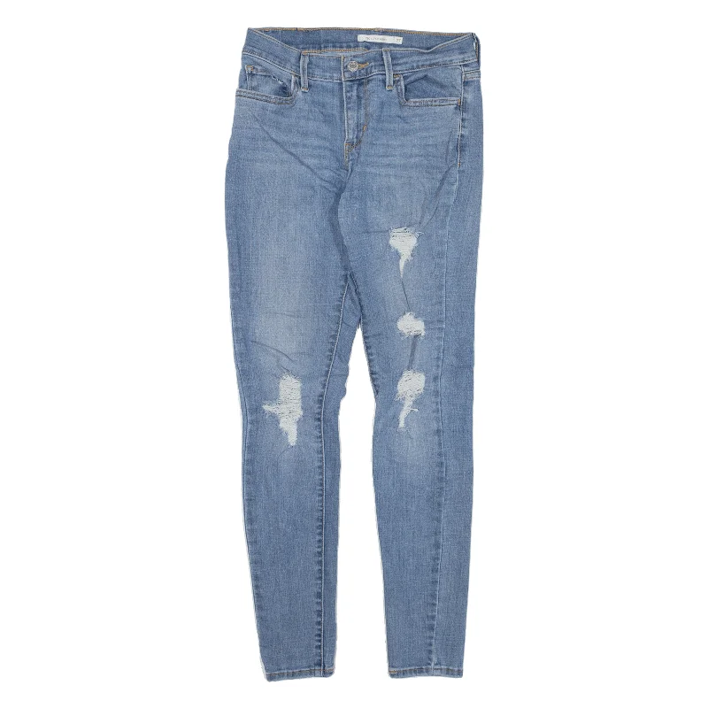 LEVI'S 710 Distressed Jeans Blue Denim Slim Skinny Womens W27 L28 Casual High-Waisted Bootcut Jeans LEVI'S 710 Distressed Jeans Blue Denim Slim Skinny Womens W27 L28 Casual High-Waisted Bootcut Jeans