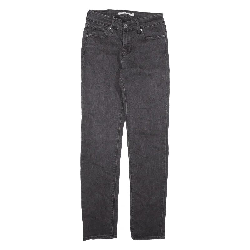 LEVI'S 712 Jeans Black Denim Slim Straight Womens W25 L30 Stylish High-Waist Skinny Denim LEVI'S 712 Jeans Black Denim Slim Straight Womens W25 L30 Stylish High-Waist Skinny Denim