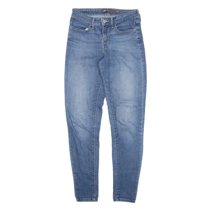 LEVI'S Jeans Blue Denim Slim Jegging Womens W25 L28 Elegant Bootcut Fit Jeans