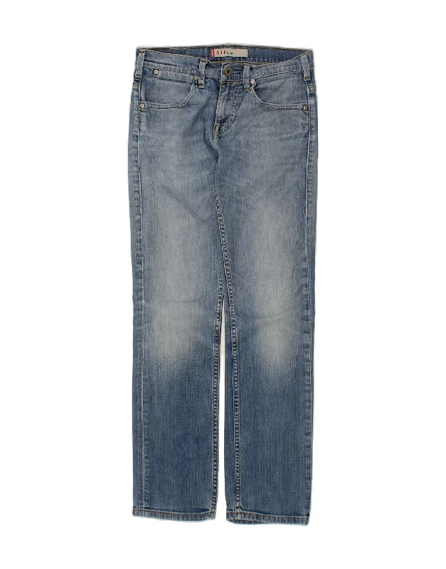 LEVI'S Womens 511 Slim Jeans W29 L32 Blue Cotton Comfortable Straight-Legged Denim