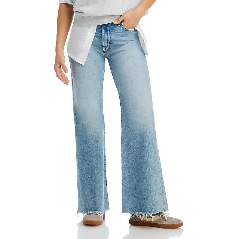 Mother Womens High Rise Denim Bootcut Jeans Comfortable Faded High-Rise Jeans