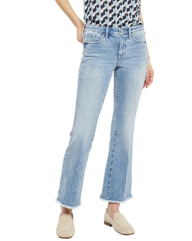 NYDJ Ava Fray Hem Ankle Flare Jean Trendy Plus Size Jeans