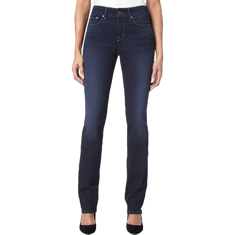 NYDJ Womens Marilyn Denim Lift Tuck Straight Leg Jeans Casual Bootcut Ripped Jeans