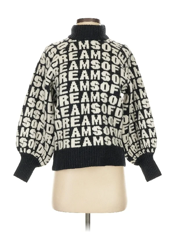 Pullover Sweater Mesh Blend Leather Blend Suede Blend