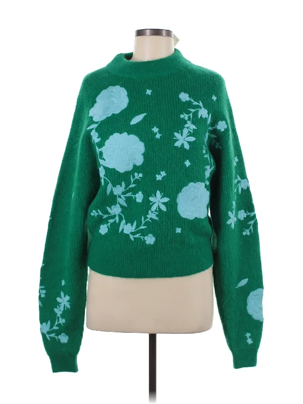 Pullover Sweater Spandex Blend Rayon Blend Denim Blend