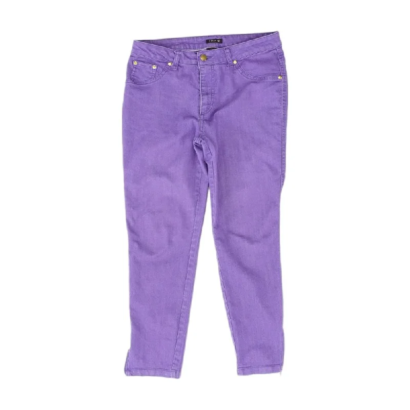 Purple Solid Jeans Comfortable Stretch Denim Jeans