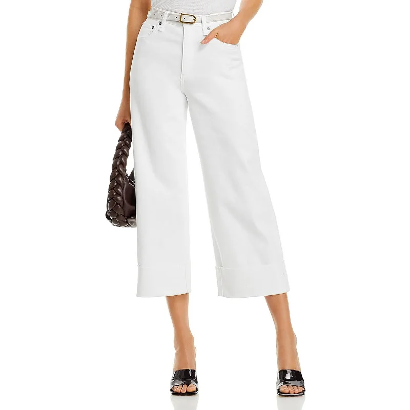 Rag & Bone Womens High Rise Denim Wide Leg Jeans Fashionable Slim Fit Jeans