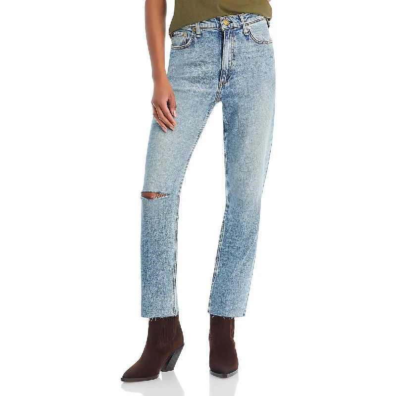 Rag & Bone Womens High Rise Straight Leg Straight Leg Jeans Comfortable Full-Length Denim Jeans Rag & Bone Womens High Rise Straight Leg Straight Leg Jeans Comfortable Full-Length Denim Jeans