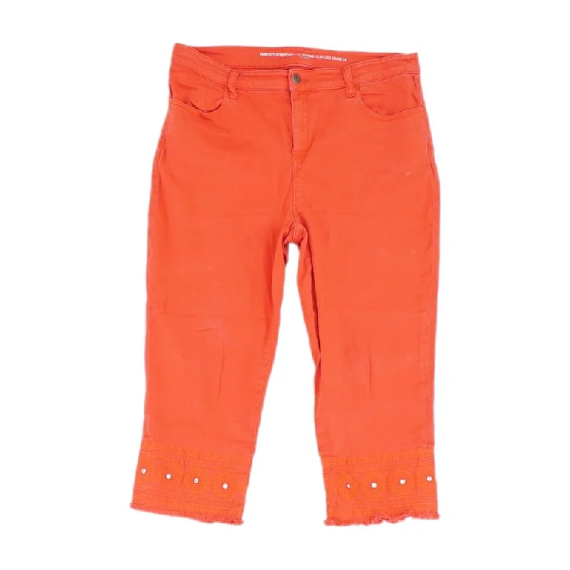 Red Solid High Rise Slim Leg Jeans Comfortable Zip-Fly Denim Jeans