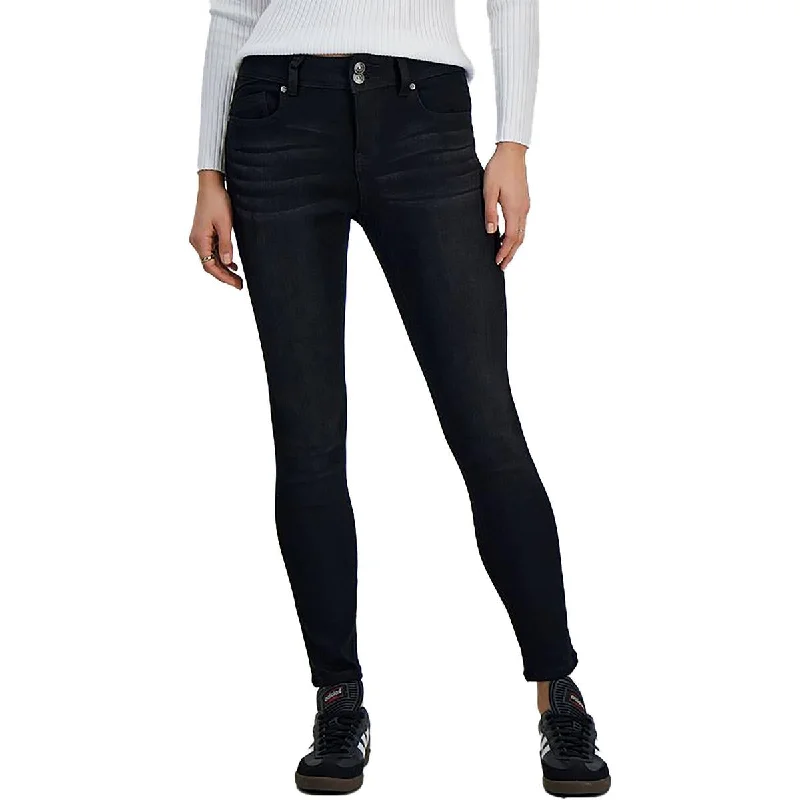 Rewash Womens Juniors Comfort Waist Mid Rise Skinny Jeans Trendy Colored Denim Jeans Rewash Womens Juniors Comfort Waist Mid Rise Skinny Jeans Trendy Colored Denim Jeans