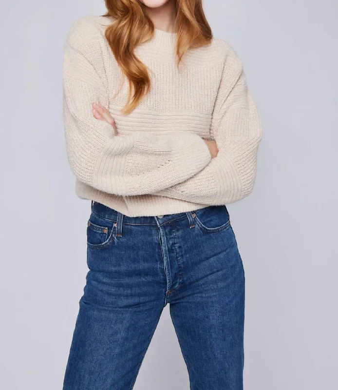 Rosetta Sweater In Bone Bright Pastel Dark