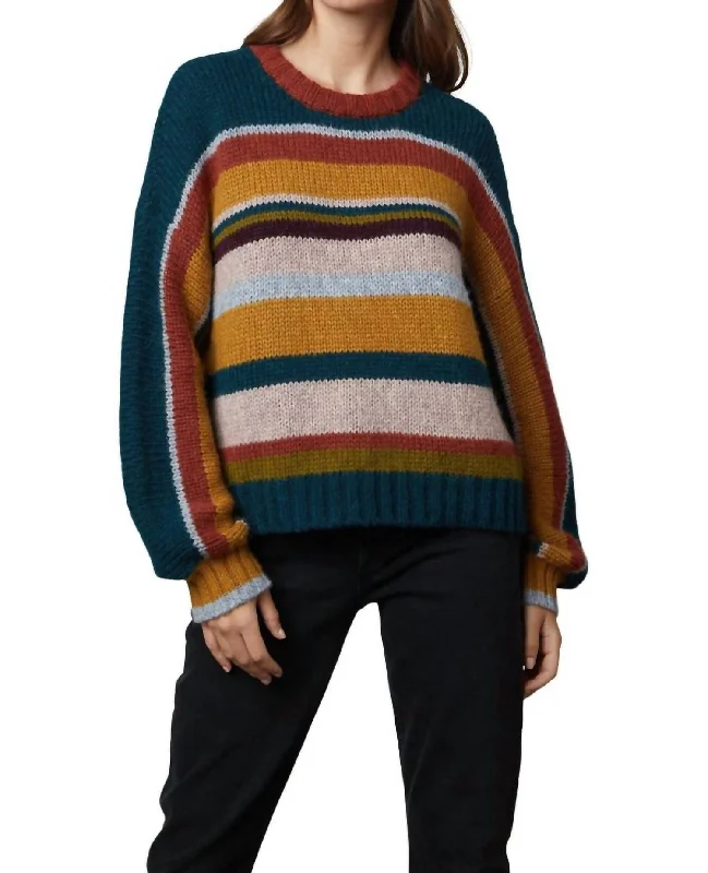Samara Sweater In Multi Plaid Sweater Polka Dot Checkered