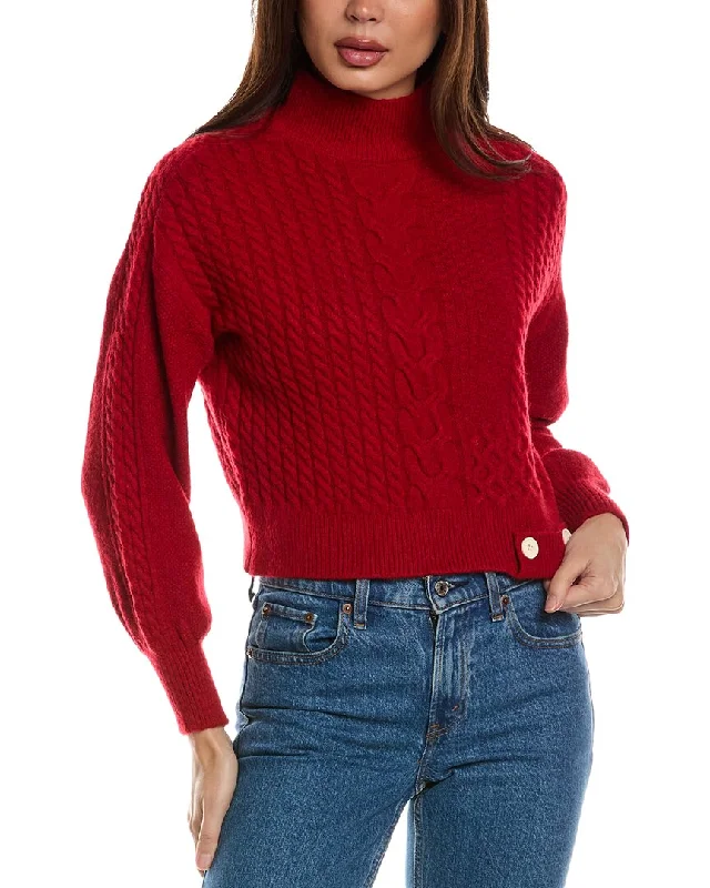Seraphina Cable Sweater Open Front Closed Front Wrap Front