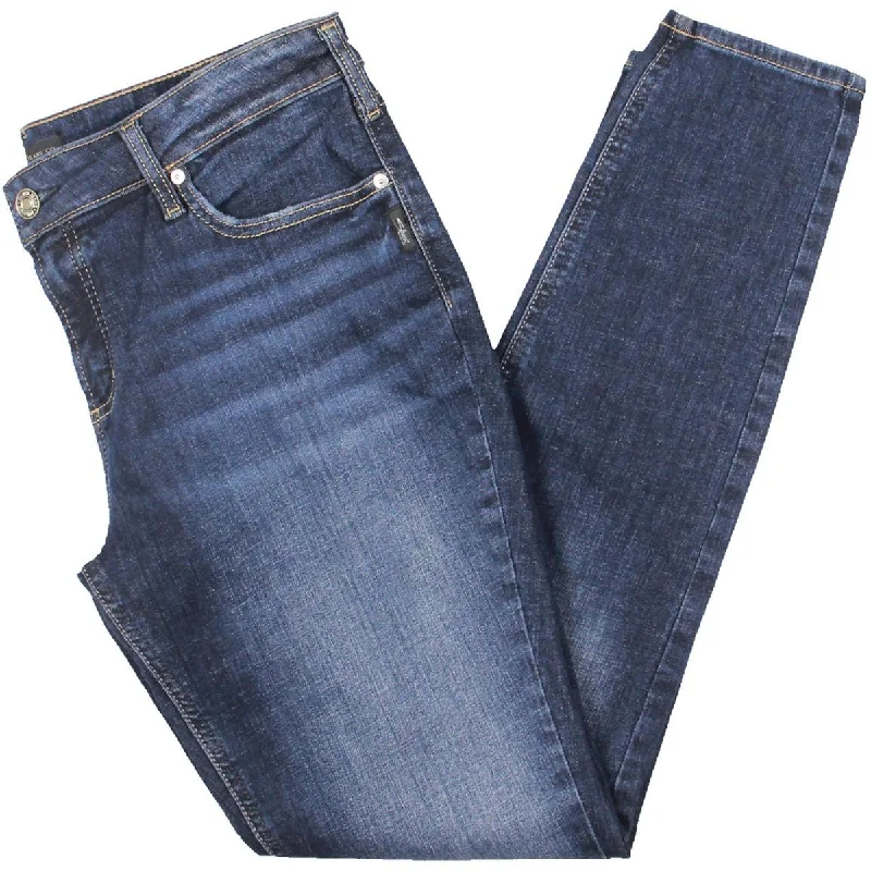 Silver Jeans Co. Womens Elyse Mid-Rise Comfort Fit Skinny Jeans Stylish High-Waist Skinny Denim Silver Jeans Co. Womens Elyse Mid-Rise Comfort Fit Skinny Jeans Stylish High-Waist Skinny Denim