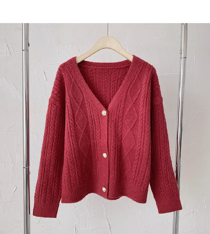 Single breasted V-neck Vintage sweater cardigan 6179 Spandex Blend Rayon Blend Denim Blend Single breasted V-neck Vintage sweater cardigan 6179 Spandex Blend Rayon Blend Denim Blend