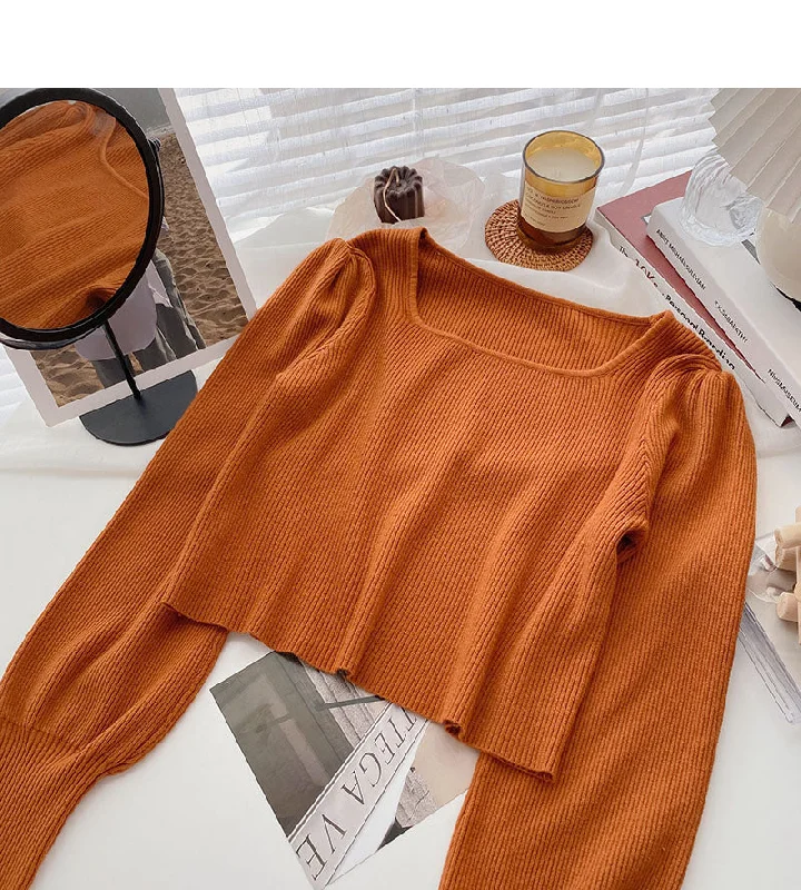 Small man's sweater solid color square neck long sleeve short top 6589 Iron Safe Non-Iron Wrinkle Free Small man's sweater solid color square neck long sleeve short top 6589 Iron Safe Non-Iron Wrinkle Free