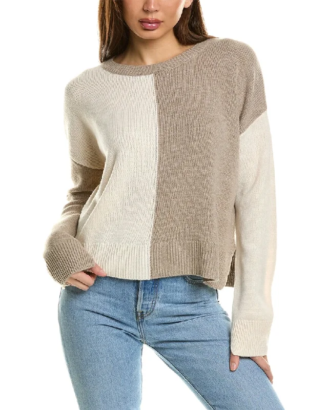 Splendid Amy Colorblock Wool & Cashmere-Blend Sweater Fleece Sweater Nylon Polyester Splendid Amy Colorblock Wool & Cashmere-Blend Sweater Fleece Sweater Nylon Polyester