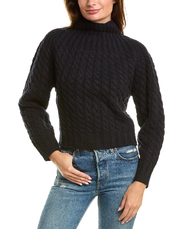 Theory Sculpted Turtleneck Wool & Cashmere-Blend Sweater High Neck Crew Neck V-Neck