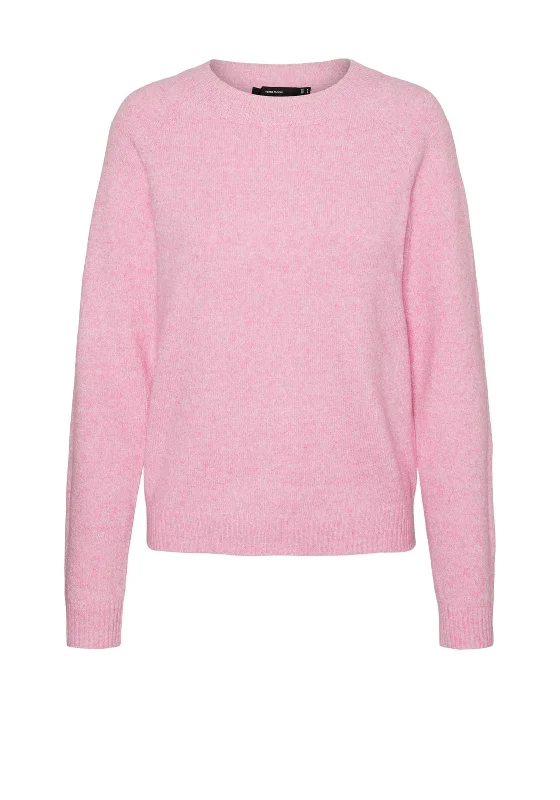 Vero Moda Doffy Knit Sweater, Fuchsia Pink Hooded Caped Shawl Collar