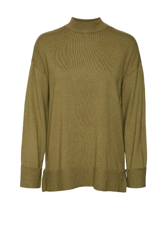 Vero Moda Happiness High Neck Longline Jumper, Green Wool Fabric Cashmere Fabric Tweed Fabric Vero Moda Happiness High Neck Longline Jumper, Green Wool Fabric Cashmere Fabric Tweed Fabric
