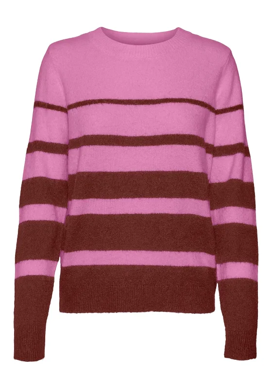 Vero Moda Plaza Striped Jumper, Pink and Red Layered Multi-layer Single Layer