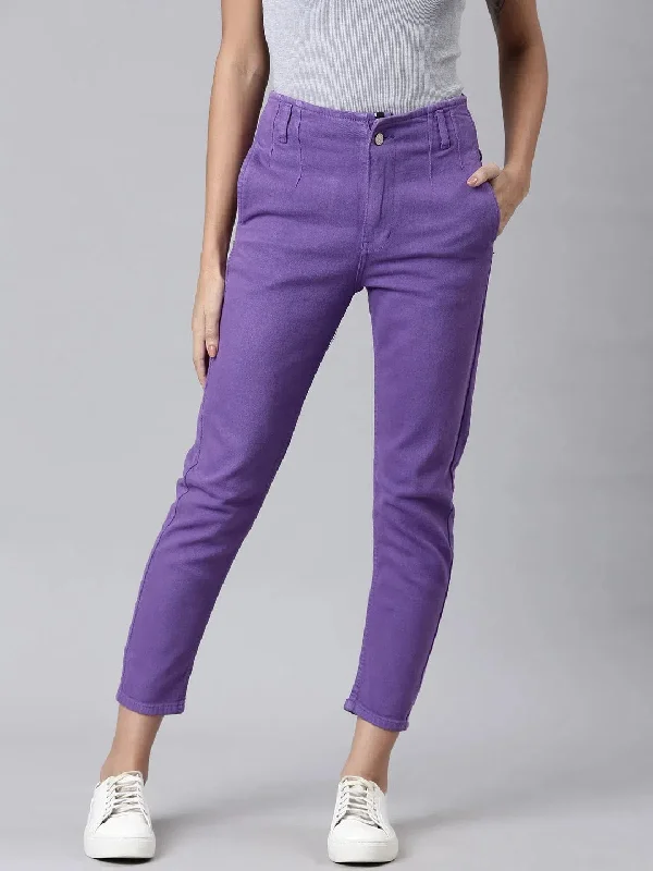 Women Lavender Solid Slim Fit Denim Jeans-GZ-5562-Lavender Elegant Bootcut Fit Jeans Women Lavender Solid Slim Fit Denim Jeans-GZ-5562-Lavender Elegant Bootcut Fit Jeans