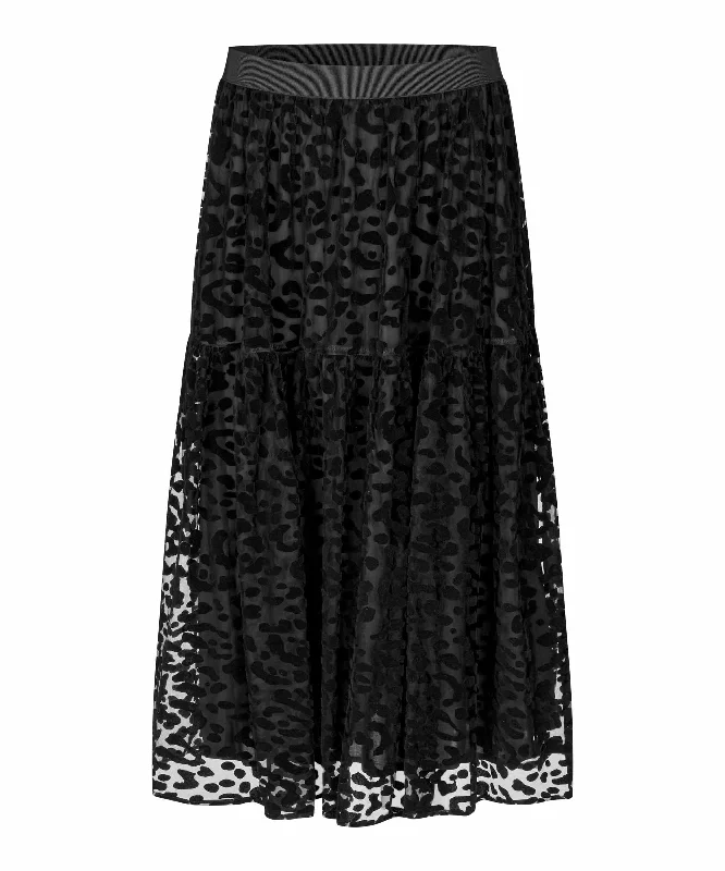 1010005 MaSalome Skirt - Black lace skirt intricate