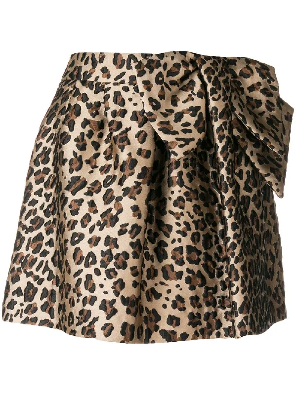 leopard print flared mini skirt lace skirt romantic