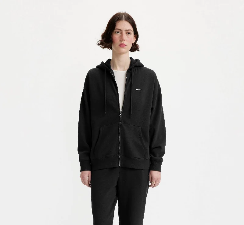 Levi's W Everyday Zip Hoody Hoodie with Bell Sleeves Flared Feminine