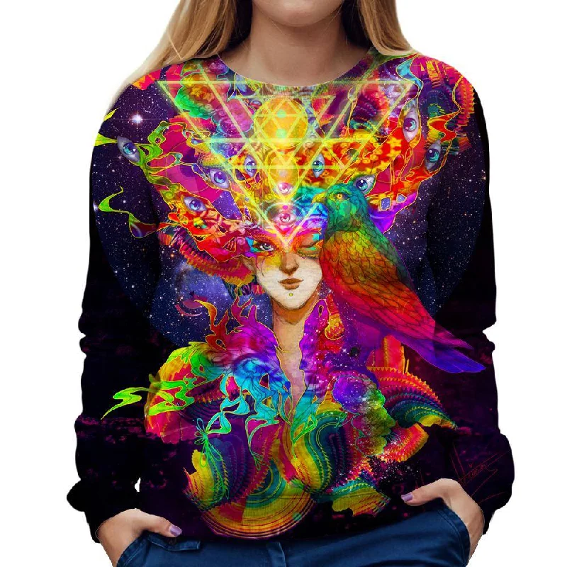 Awaken Womens Sweatshirt Hoodie with Print Artistic Unique