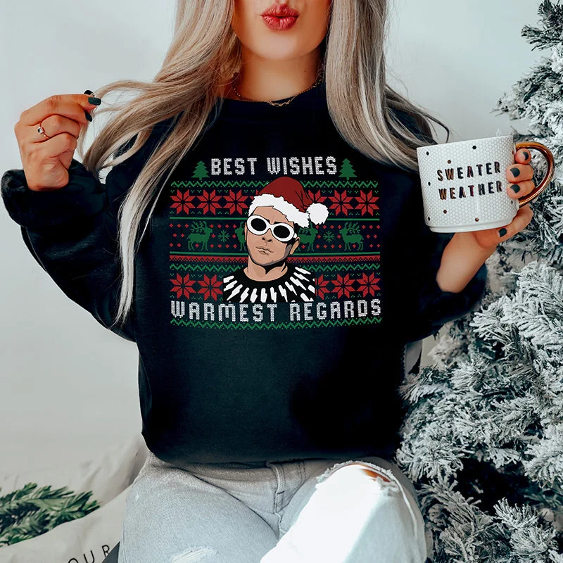 Best Wishes Warmest Regards Crewneck Sweatshirt Hoodie Crop Top Short Trendy