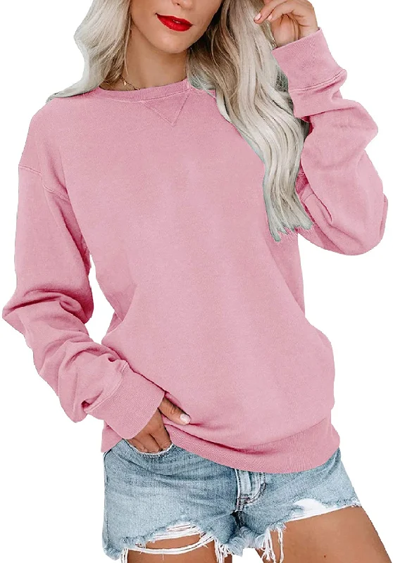 Bingerlily Women's Light Pink Sweatshirt Cotton Hoodie Fleece Lining Warmth