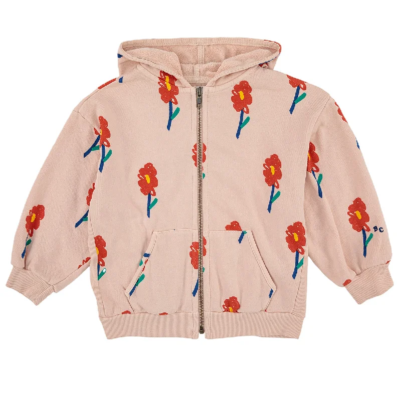 Bobo Choses Flowers All Over Hooded Sweatshirt Hoodie with Relaxed Fit Easy Casual