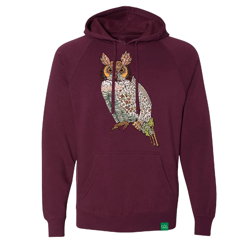 Boho Owl Unisex Hoodie Hoodie with Oversized Fit Loose Comfortable