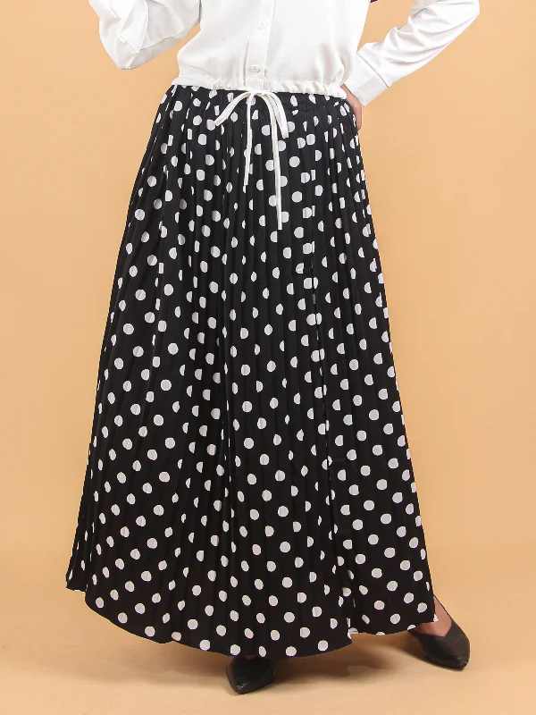 POLKA DOT PLEATED SKIRT BS64 mini skirt trendy