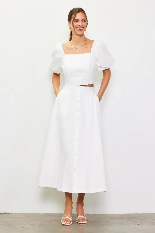 Button Down Maxi Skirt patchwork skirt art