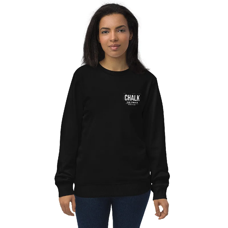 Chalk Small Logo Unisex organic sweatshirt Hoodie with Cropped Fit Short Trendy