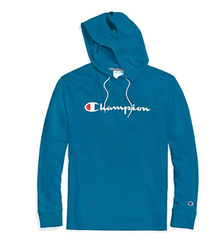 Champion T-Shirt Hoodie Jetson Blue Hoodie with Metallic Shiny Futuristic