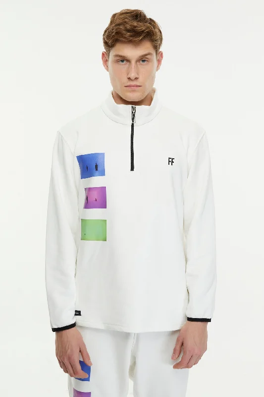 Ganzfeld Taste / Zipper Sweatshirt Hoodie with Gradient Ombre Colorful