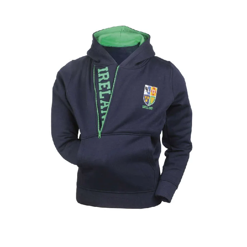 Ireland Half Zip Hoodie, Navy Hoodie Sweatshirt Pullover