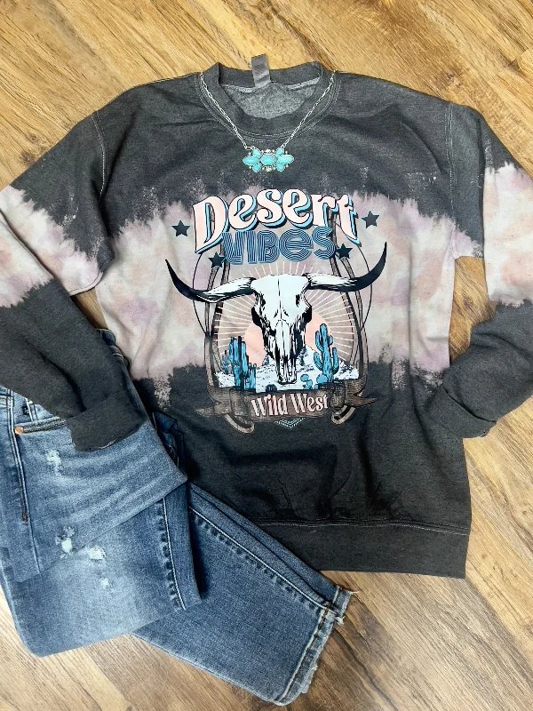 Desert Vibes Sweatshirt Hoodie with High Neck Warm Protective