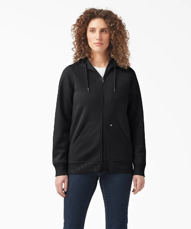 Dickies Women's Heavyweight Full-Zip Fleece Hoodie - Black Hoodie with Lace Feminine Delicate Dickies Women's Heavyweight Full-Zip Fleece Hoodie - Black Hoodie with Lace Feminine Delicate