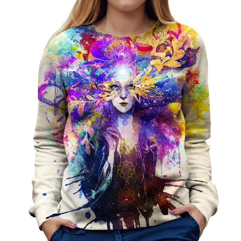 Divine In You Womens Sweatshirt Hoodie with Slit Hem Functional Movement