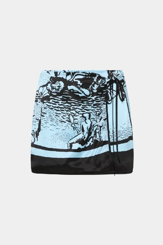 DREAMWOOD MINI SKIRT-BRISE SOLEIL patchwork skirt art