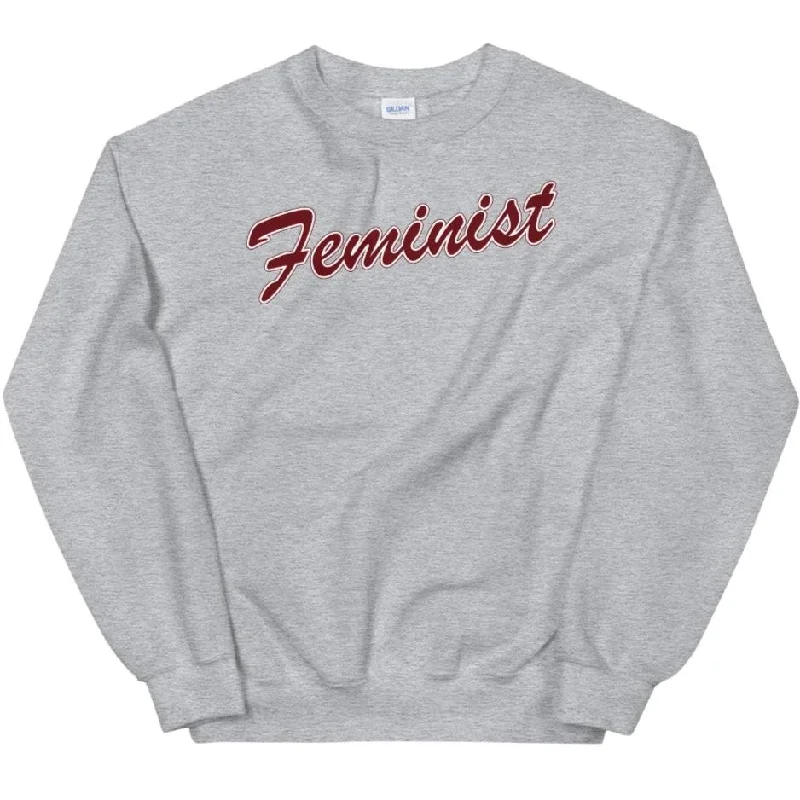 Feminist (Varsity) -- Sweatshirt Hoodie with Strings Custom Fit Adjustable