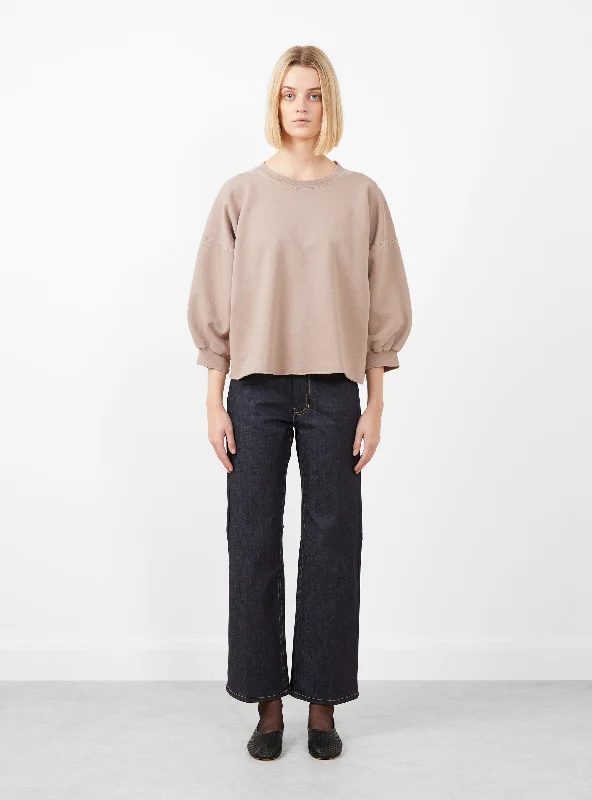 Fond Sweatshirt Buff Hoodie with Set-In Sleeves Structured Classic
